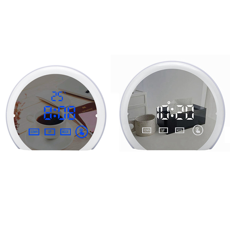 디지털 알람 프로젝션 데스크탑 시계, 디지털 알람 온도계 크리 에이 티브 전자 프로젝션 시계 테두리 가구